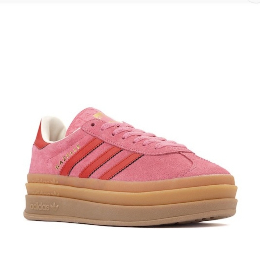 adidas Gazelle Pink and Red Sneakers